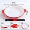 Platos Especiales para Cangrejos, Restaurante de Mariscos a la Barbacoa, Platos para Langosta, Platos Grandes Doble Asa de Melamina, Platos Grandes para Hot Pot de Pollo Picante