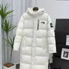 Chamarra de plumón Putian Beijia Extra Larga Engrosada Chaqueta con Capucha Impermeable North Face para Hombre y Mujer Hasta la Rodilla Ropa de Invierno Transfronteriza