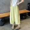 Pantalones Ligeros de Lino de Cintura Alta de Pierna Ancha para Mujer, Nuevo Estilo Verano 2026, Holgados, Adelgazantes, Caídos, Casuales, Modernos