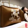 2026 Año del Caballo Cojín Suave Grande Trapezoidal Estilo Chino de Alta Gama Almohada para Cabecera de Cama Cojín Respaldo