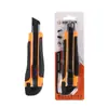 Cuchillo de Utilidad Grande 18mm Cuchillo para Papel Tapiz Herramienta para Cortar Papel de Pared Cuchillo para Abrir Cajas de Mensajería Cuchillo Negro de Hoja Espesa Cuchillo de Arte