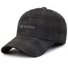 Gorra de béisbol gruesa de lana cálida para hombres de mediana edad y mayores, con forro polar, resistente al viento y al frío, con protección auditiva.