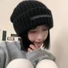 Gorro de Punto Pequeño para Adelgazar el Rostro para Otoño e Invierno para Hombre, Gorro de Punto Suelto, Cálido para Mujer Otoño e Invierno Circunferencia de Cabeza Grande Hilo Grueso Beanie Slouchy Moderno