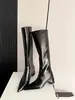 Botas de Cano Alto Visualmente Altas Botas de Cano Reto Mulheres Slim Altas Salto Plataforma Oculto Nova Bota de Cavaleiro Salto Alto Francês Bico Fino 2026