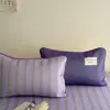 Juego de Tres Piezas de Esterilla Refrigerante de Seda de Hielo con Brillo Acuático y Rayas de Estilo Mixto Minimalista para Dormitorio de Verano, Esterilla Lavable con Aire Acondicionado