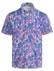 Camisa Polo para Hombre Camisa de Golf Divertida Camisa Polo Hawaiana Camisa Polo Divertida de Playa de Verano
