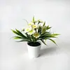 Fornecimento Direto da Fábrica 15 Peças Flores Artificiais Margaridinhas Pequenas Planta em Vaso Decoração de Móvel de TV de Casa Mesa de Trabalho Toque Real Crisântemo Falso Bonsai