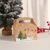 Atacado Véspera de Natal Frutas Portátil Caixa de Presente Decoração de Festa de Natal Caixa Surpresa Macaron Assar Sacola para Levar