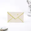 Envelope com logo hot stamping papel perolado espesso convite criativo personalizado com borda dourada cartão de convite comercial convite comercial atacado spot