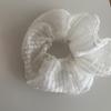 Organza Chiffon Alto Padrão Sensação Anel de Cabelo Intestino Grosso Ornamentos de Cabelo Femininos Corda de Cabelo Coreia do Sul Ornamentos de Cabelo de Camada Dupla para Mulheres