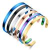 2021 Moda Europeia e Americana Especial Transfronteiriço para Pulseira de Luz em Forma de C de Aço de Titânio Sem Palavras pode ser feita de fabricantes de fontes de frases de palavras