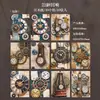 Dia Lindo Material Papel Série Rugas do Tempo Relógio Retrô Diário Adesivos Decorativos DIY 10 Folhas 6 Estilos