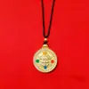 Collar colgante con brújula de aleación de estilo étnico chino, accesorio de metal para decoración para hombres y mujeres, con un toque de alta gama