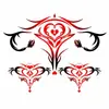 Pegatinas de Tatuaje Dulces y Geniales para Cintura y Cadera de Niña, Patrón de Corazón de Rosa Pegatinas Impermeables para la Parte Baja del Vientre