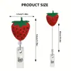 Novo Porta-Cartão de Acrílico Frutas de Verão Milho Retrátil Rotativo Carretel de Crachá Presente Identificação Fivela de Puxar Fácil