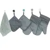 Guantes aislantes para microondas de cocina antideslizantes resistentes a altas temperaturas para barbacoa, horneado, juego de cuatro piezas de guantes de silicona para horno