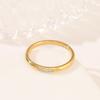 Anel de titânio e aço feminino estilo japonês e coreano com diamante muito pequeno anel simples liso anel de cauda de ouro 18K anel de moissanita
