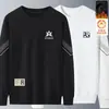 Moletom masculino pulôver para outono e inverno de 2025, estilo novo para adolescentes, corte solto, forrado com fleece, peso pesado, jaqueta sem capuz, versátil