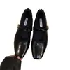 Temporada de Primeros Encuentros Suela Plana Otoño e Invierno Felpa Adicional Zapatos de Algodón Zapatos Individuales Zapatos de Mujer 2026 Nuevo Estilo Punta Cuadrada Mary Janes Negros