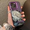 Colorido Lotus para iPhone11 Phone Case Apple 12/13 Full Pack 14/15 Cor Prata Case XSXR/xsmax