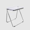 Mesa Plegable de Acrílico Mesa Moderna para Estudio en Casa Escritorio de Oficina Mesa de Noche para Dormitorio y Combinación de Silla Mesa Plegable Portátil