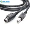 Cable de Impresora USB Alimentado Personalizado Profesional USB 12V 8P a Min Din 3 Pines Macho + USB B Macho