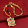 Cuerda para Colgante de Collar de Xizang Colgante Thangka Colgante Wuye Templo Cultural y Creativo Ocho Santos Patronos Cuerda de Algodón Tejida a Mano