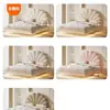 Cama Pétalo Francés Estilo Crema Cama Colgante Dormitorio Principal Cama para Niñas Cama de Princesa Dormitorio de Niñas Cama de Tela Moderna Simple