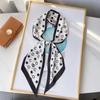 Bufanda de Seda para Mujer Delgada Estrecha Larga Decorativa Corbata de Punta Bolsa Combinable Retro Seda Moda Correa para el Cabello Camisa Bufanda Primavera Verano