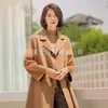 Novo Casaco de Cashmere Dupla Face Outono/Inverno 2026 para Mulheres, Estilo Clássico de Robe, Jaqueta de Lã Mista, Atacado de Vestuário Feminino Tongxiang