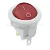Interruptor con Forma de Barco Certificado IEC Kcd1 con Interruptor de Lámpara de Coche de Juguete Rojo de 3 Pines y 2 Velocidades en la Parte Superior e Inferior