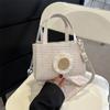 Bolsas Pequenas Artesanais Trançadas da Moda deste Ano para Mulheres 2026 Novas Bolsas Transversais Estilosas de Palha com Estampa Floral para Mulheres