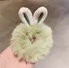 Diadema de Peluche Estéreo Súper Linda con Orejas de Conejo para Otoño e Invierno, Lazo para el Cabello Lindo con Corazón de Niña, Accesorios para el Cabello Populares de Goma