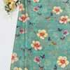 Sueño de MariposaTela de brocado brillante impresa estilo chino imitación mariposa para vestidos cheongsam de mujer, faldas y vestidos florales