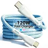 Cable de Datos de Carga Rápida Trenzado 6A Tipo-C Dual Macho-Macho Compatible con Laptops Huawei y Honor Cable de Carga PD