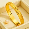 Pulsera Trendy Estilo Antiguo Oro Arena Elegante Oro Imitación Banda Ancha Llena de Estrellas Hebilla Pulsera Chapado en Cobre Oro Pulsera de Color Cambiante Larga Duración