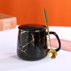 Taza Creativa con Tapa y Cuchara Taza de Cerámica Simple Nórdica Taza de Café Taza de Oficina Personalizada para Todos