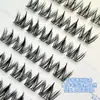 Pestañas superiores de cachorro pequeñas con tallos finos, naturalmente realistas y largas, pestañas postizas estilo ojo de perro, libro de pestañas de maquillaje natural estilo manga