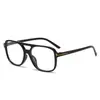 Gafas de Sol Aviador de Doble Barra de Moda Europea y Americana para Hombre para Conducir y Gafas de Sol para Conducir Marco Cuadrado Moderno Gafas para Miopía para Mujer