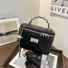 Bolso de mano para mujer con patrón de rombos, exquisito y elegante, nuevo modelo de verano 2026, bolso pequeño cuadrado, bolso cruzado tipo caja con cadena de moda