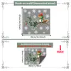 Pegatinas de ventana de ardilla y rama de pino con temática navideña transfronterizas, adecuadas para decorar escaparates, puertas de vidrio y hogares; pegatinas de cristal electrostáticas
