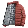 Material de grafeno cálido versátil casual ligero chaqueta abrigo de algodón estilo padre de mediana edad abrigo de algodón soporta impresión
