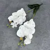 Flores Falsas Simuladas de Phalaenopsis de 2 Púas y 12 Cabezas Tacto Pu Decoración del Hogar Decoración de Bodas Accesorios Adornos de Orquídea Venta al por Mayor