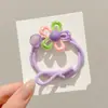 Lazos para el Cabello de Niña Lindos y Coloridos con Flores Alta Elasticidad Bandas para el Cabello Modelo Nuevo 2025 Lazos para Cola de Cabello de Niñas