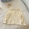 Camiseta Polo de Manga Larga para Niña, Estampado de Estrellas Coloridas, Otoño 2026, Top Versátil con Cuello Estilo Muñeca, Primavera y Otoño