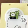 Clip de plástico PP de panda de dibujos animados, alto valor estético, papelería linda para estudiantes, clip para guardar exámenes, venta al por mayor