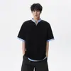 Nueva camiseta de manga corta para hombre, estilo coreano de verano, moderna, simple, top de media manga, estilo Hong Kong, camiseta de marca casual holgada y moderna