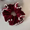 Scrunchie Vermelho Estilo Coreano para Mulheres, Novo Modelo 2026, Prendedor de Cabelo Versátil de Alta Qualidade com Alta Elasticidade para Rabos de Cavalo