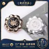 Botones Metálicos con Forma de Flor para Goteo de Aceite, Cosidos a Mano, Prendas de Lana de Moda y Exquisitas, Chaquetas, Trajes, Botones para Cortavientos, Botones