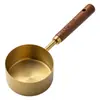 Copo medidor colher de medida conjunto de 8 peças aço inoxidável colher de café cabo de madeira colher de medida colher de medida de grama colher de medida colher de grão de café